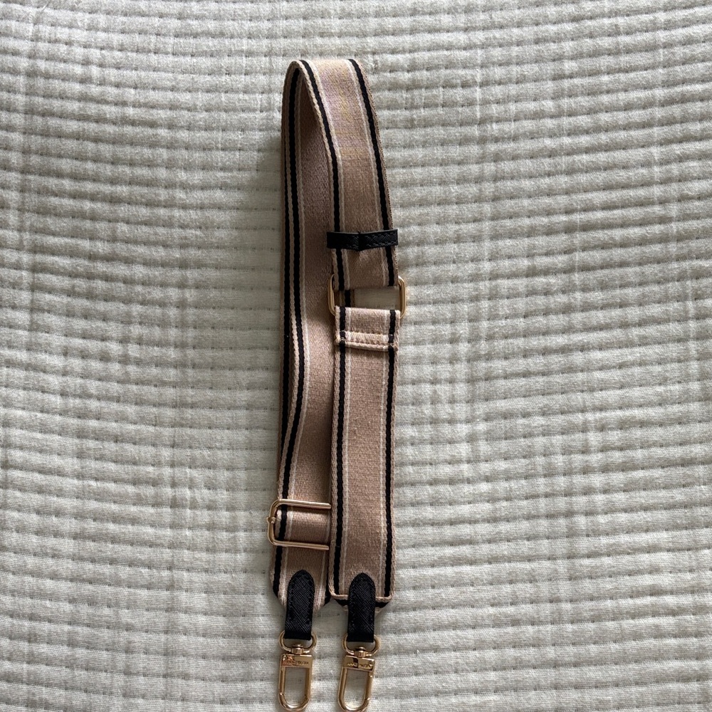 Stylish Tan and Black Adjustable Strap